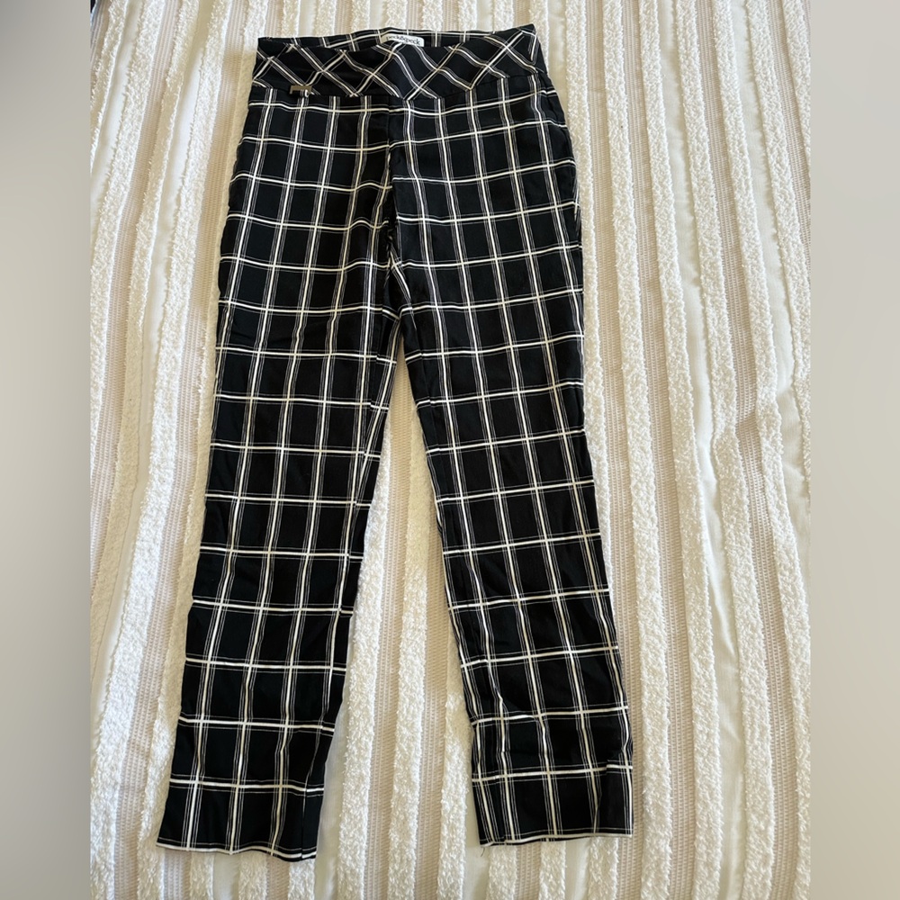 Black and White Checkered Dress Pants